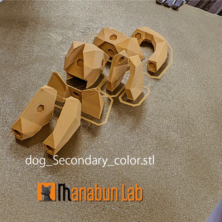图片[3]-【拼图小动物】狗-3D合纵社-3D打印模型STL格式3mf格式免费下载！