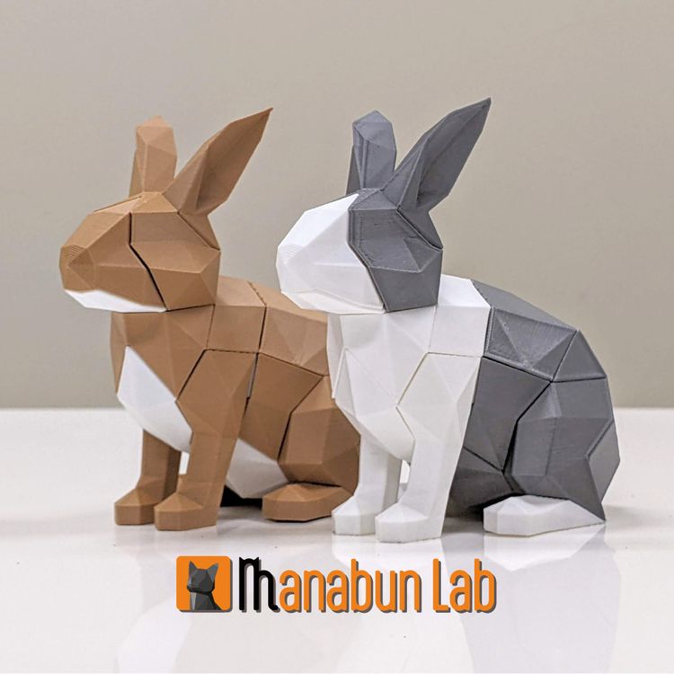 图片[5]-【拼图小动物】兔子-3D合纵社-3D打印模型STL格式3mf格式免费下载！