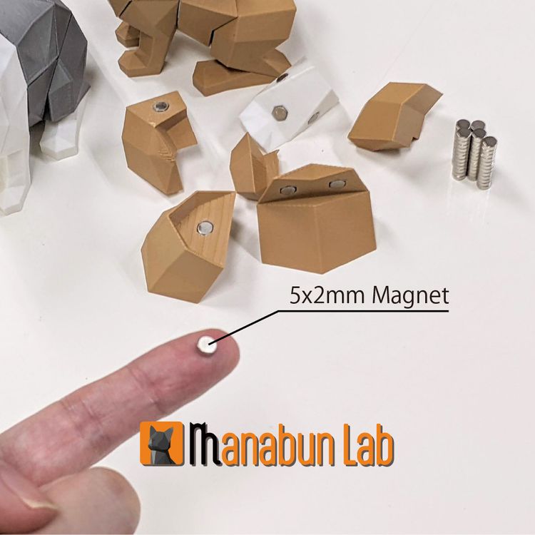 图片[2]-【拼图小动物】兔子-3D合纵社-3D打印模型STL格式3mf格式免费下载！