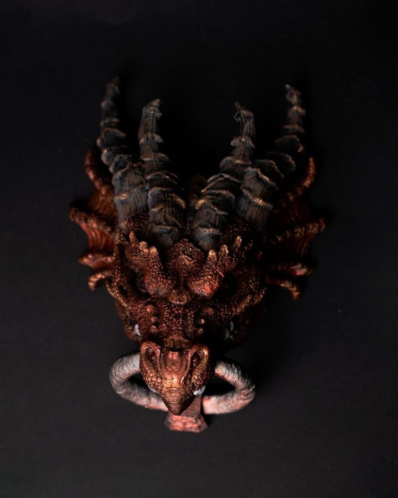 龙首门环挂件-3D合纵社-3D打印模型STL格式3mf格式免费下载！