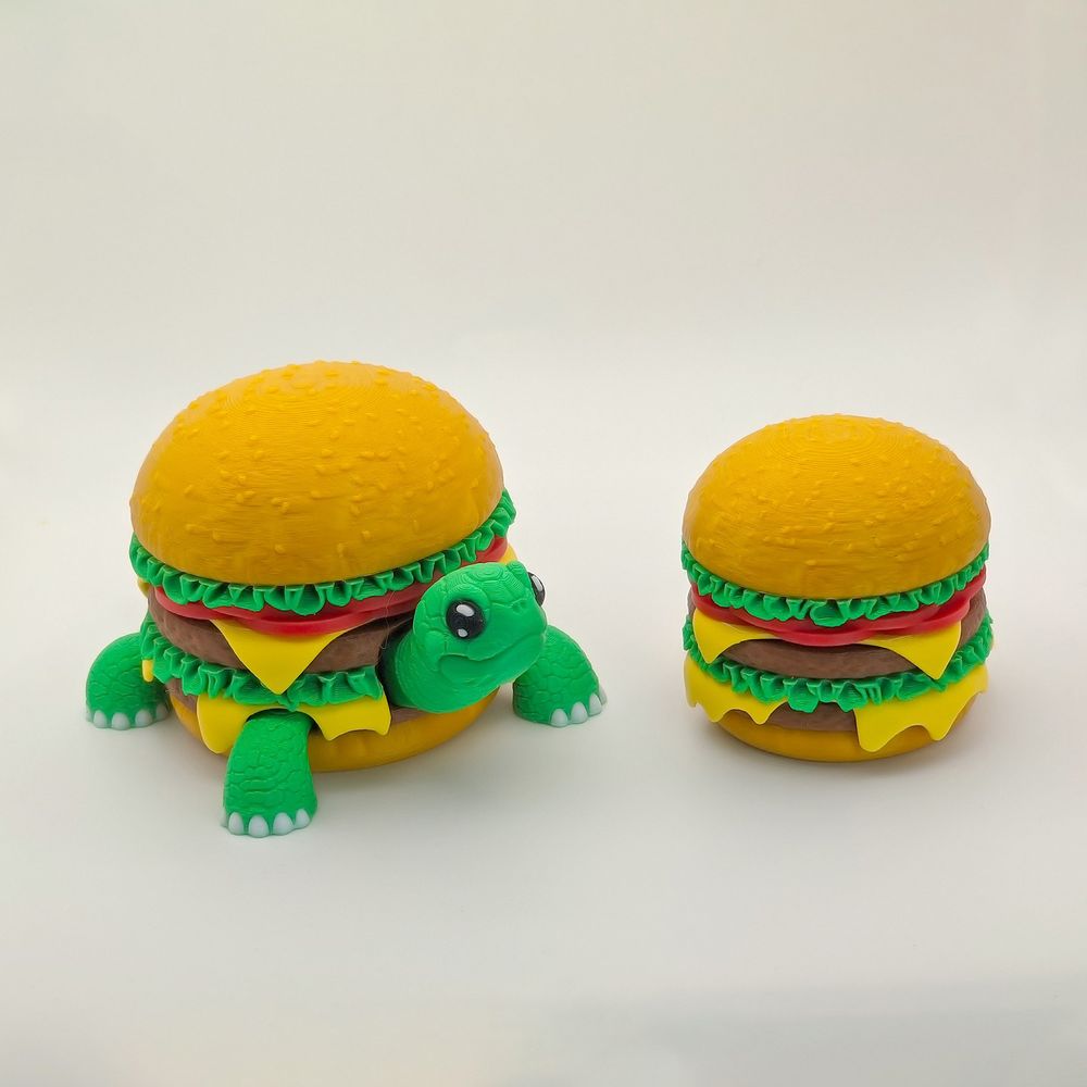 汉堡乌龟-3D合纵社-3D打印模型STL格式3mf格式免费下载！