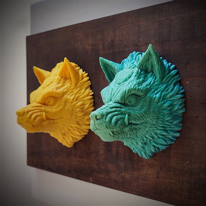 狼头挂饰-3D合纵社-3D打印模型STL格式3mf格式免费下载!