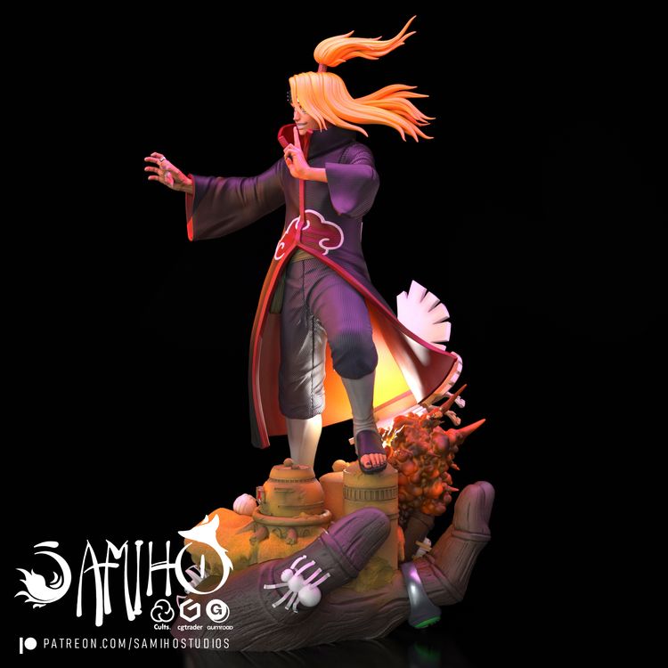 图片[5]-【火影忍者】迪达拉-3D合纵社-3D打印模型STL格式3mf格式免费下载！