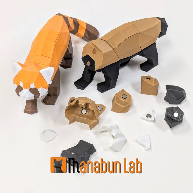 图片[4]-【拼图小动物】小熊猫-3D合纵社-3D打印模型STL格式3mf格式免费下载！