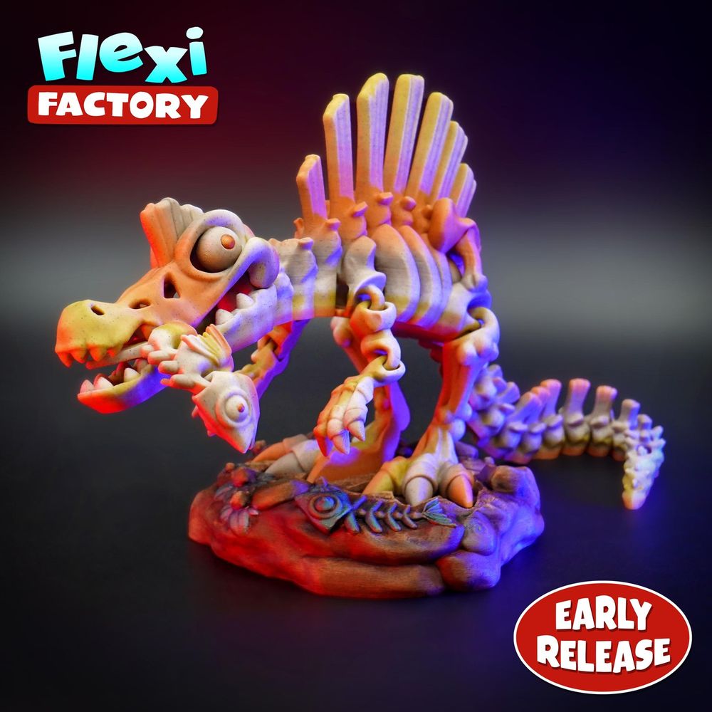 骨架棘龙-3D合纵社-3D打印模型STL格式3mf格式免费下载！