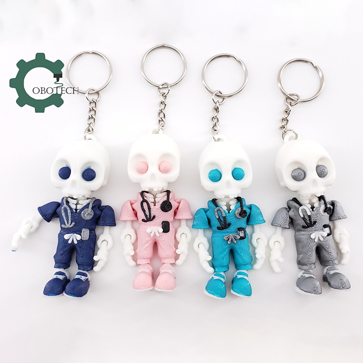骷髅钥匙扣-3D合纵社-3D打印模型STL格式3mf格式免费下载！
