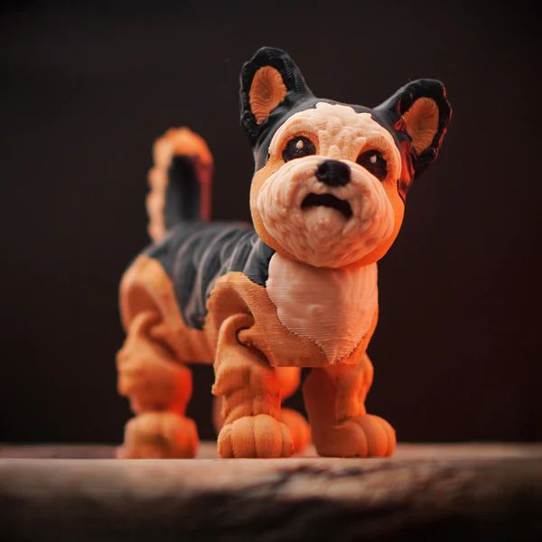 约克夏犬-3D合纵社-3D打印模型STL格式3mf格式免费下载！