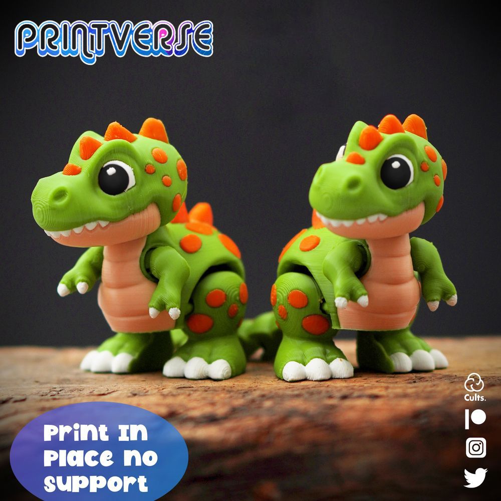 小霸王龙-3D合纵社-3D打印模型STL格式3mf格式免费下载！