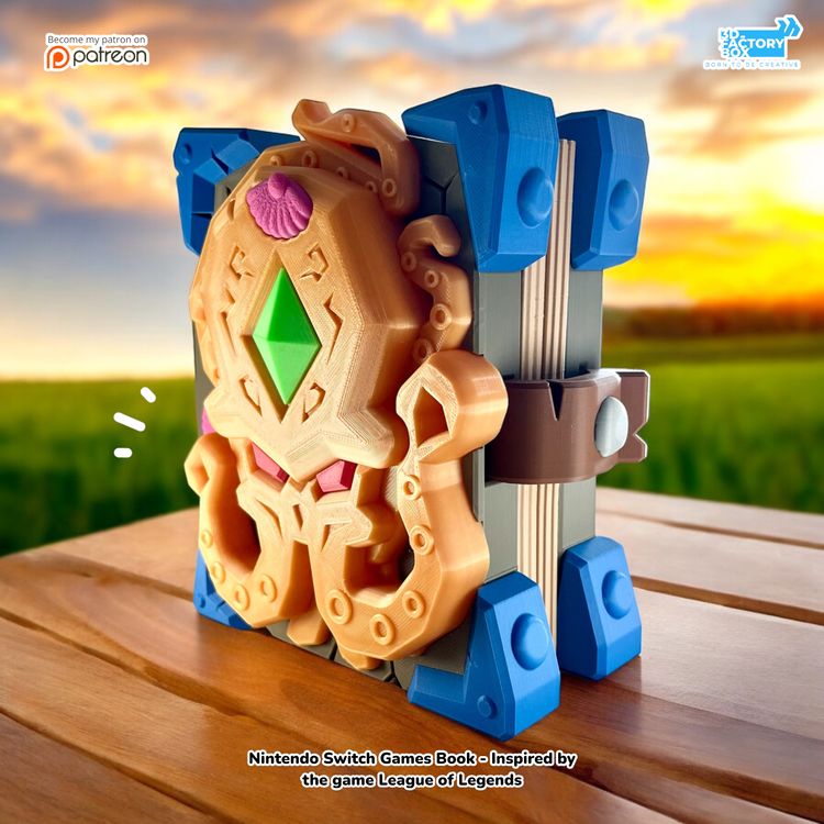 SWITCH 游戏卡 魔法书-3D合纵社-3D打印模型STL格式3mf格式免费下载！