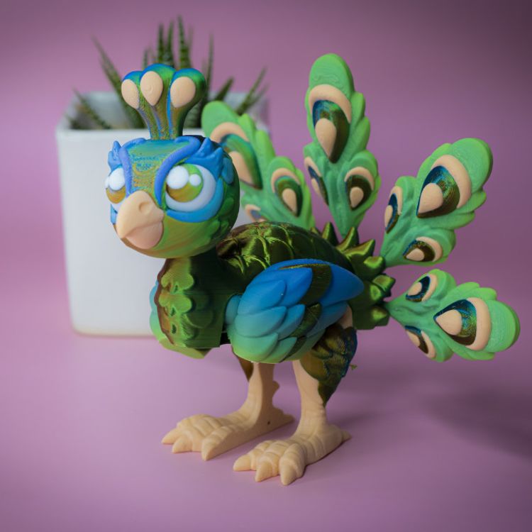 雄孔雀-3D合纵社-3D打印模型STL格式3mf格式免费下载！