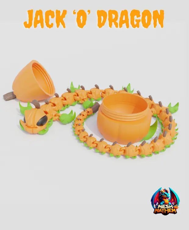 南瓜龙和南瓜龙蛋-3D合纵社-3D打印模型STL格式3mf格式免费下载！