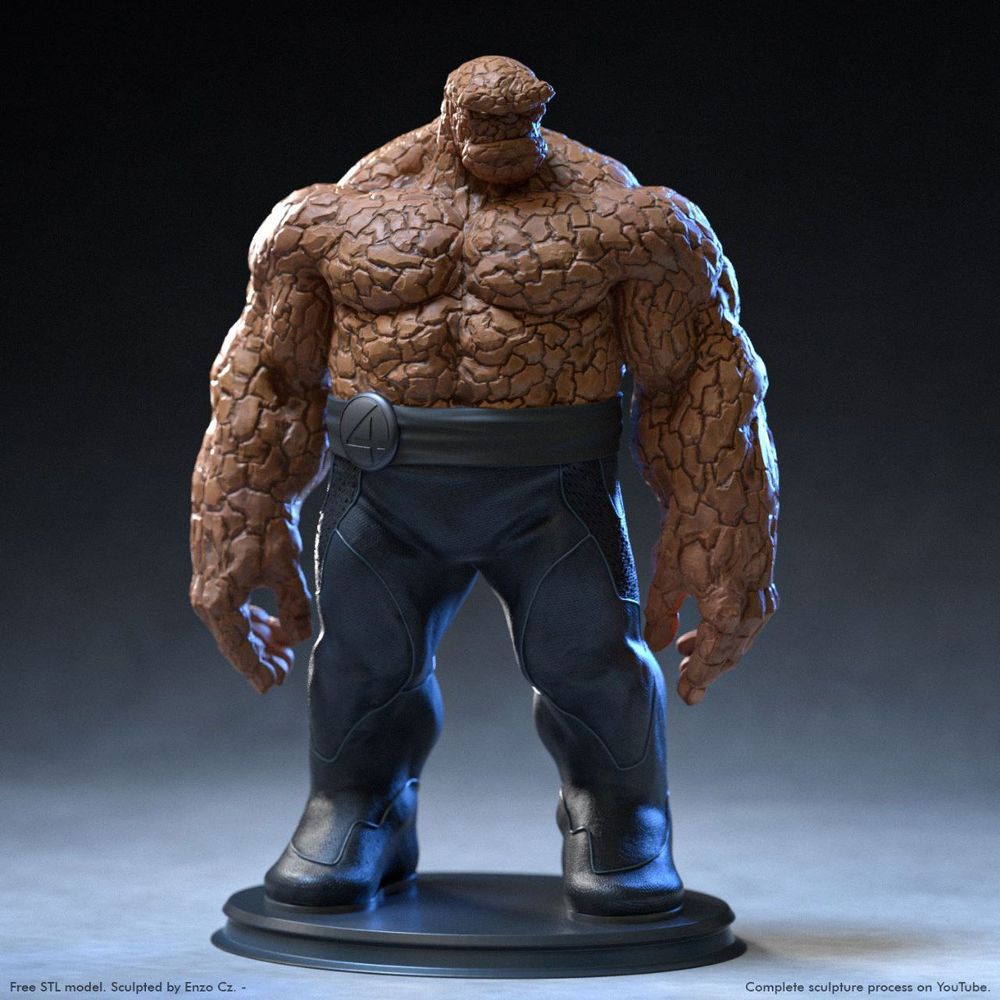 【神奇四侠】石头人-3D合纵社-3D打印模型STL格式3mf格式免费下载！