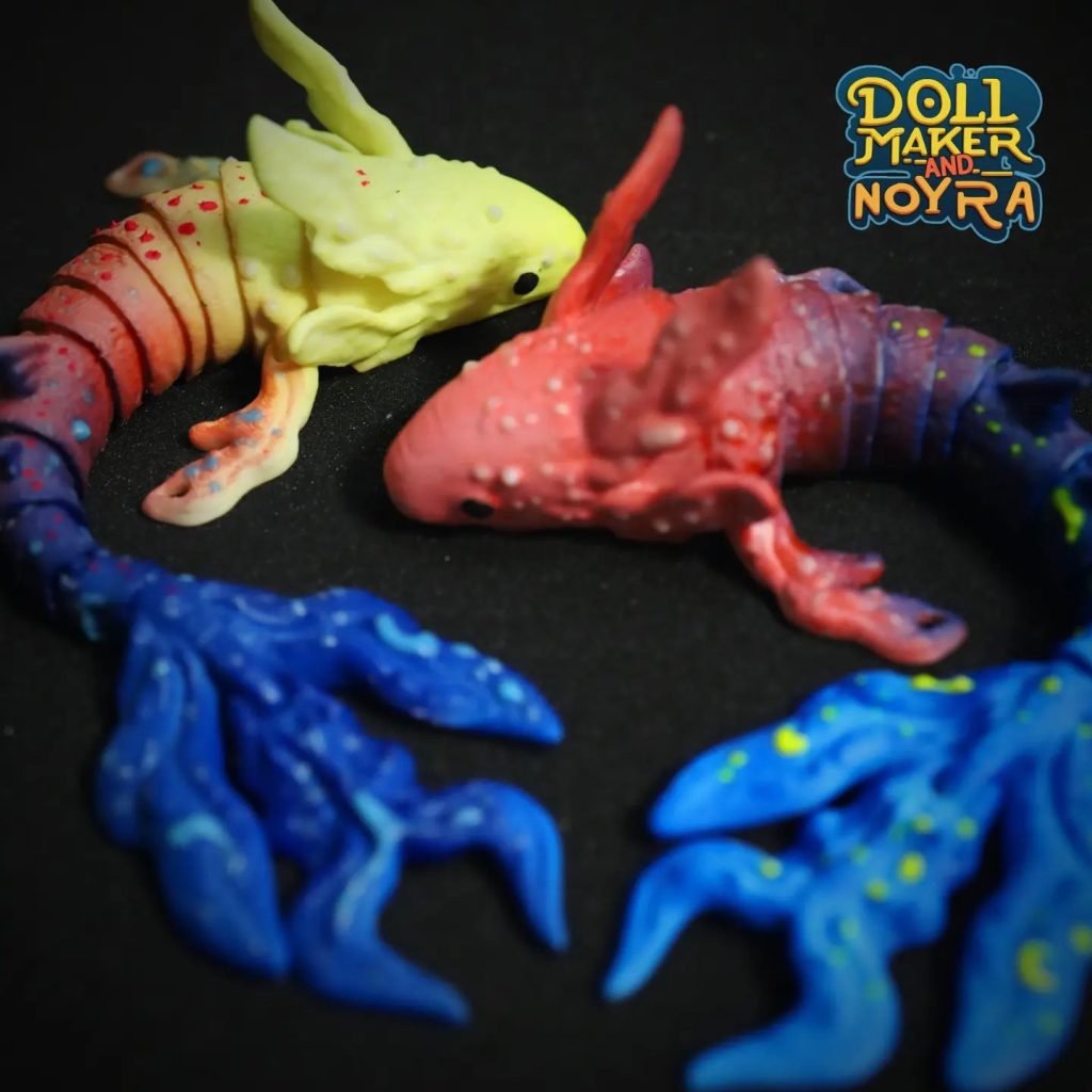 图片[2]-蝾螈锦鲤-3D合纵社-3D打印模型STL格式3mf格式免费下载！