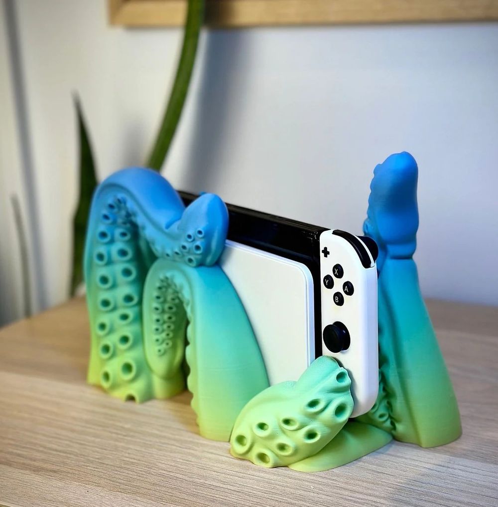 章鱼Switch手柄架-3D合纵社-3D打印模型STL格式3mf格式免费下载！