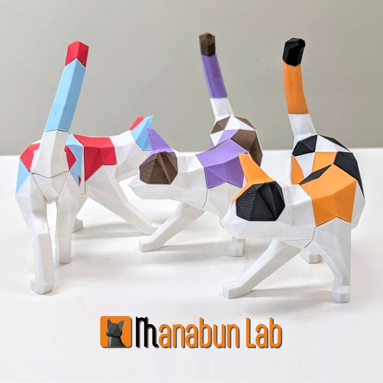 图片[4]-【拼图小动物】站立猫-3D合纵社-3D打印模型STL格式3mf格式免费下载！