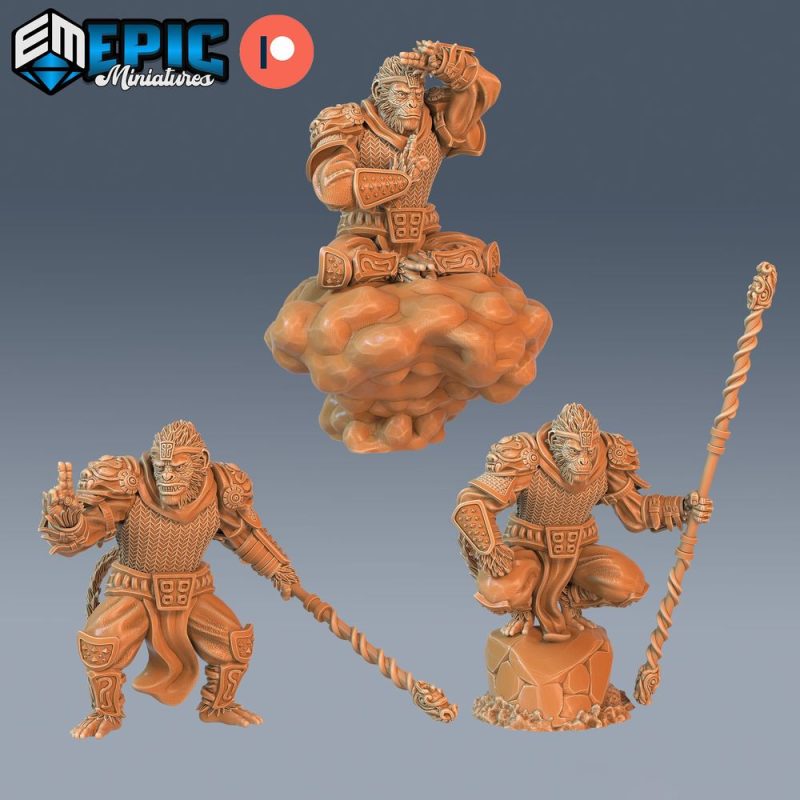 孙悟空-3D合纵社-3D打印模型STL格式3mf格式免费下载！