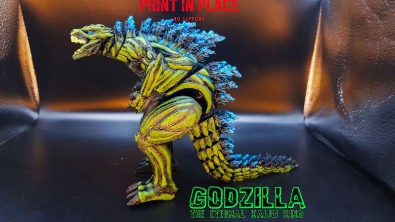 肌肉哥斯拉-3D合纵社-3D打印模型STL格式3mf格式免费下载！