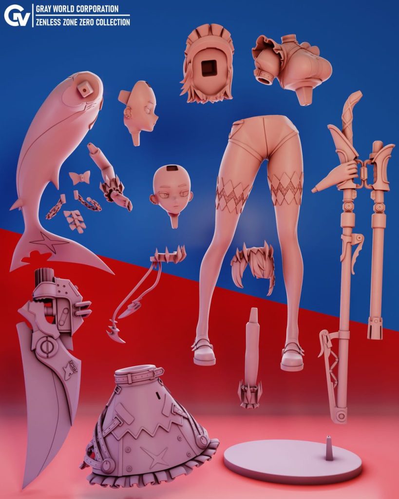 图片[2]-GrayWorld 绝区零 鲨鱼娘艾莲-3D合纵社-3D打印模型STL格式3mf格式免费下载！