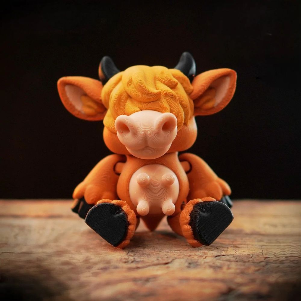 图片[3]-奶牛钥匙链-3D合纵社-3D打印模型STL格式3mf格式免费下载！