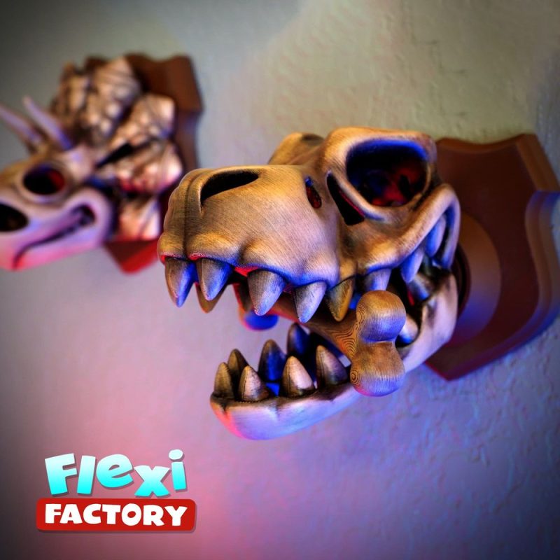 霸王龙头骨墙饰-3D合纵社-3D打印模型STL格式3mf格式免费下载！