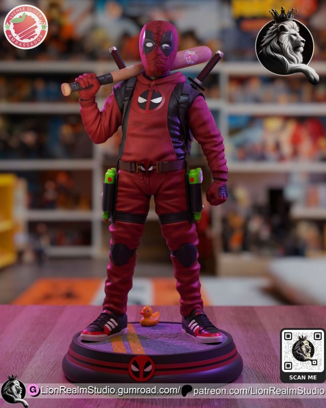 死侍-3D合纵社-3D打印模型STL格式3mf格式免费下载！