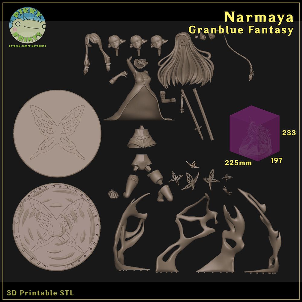 图片[2]-【碧蓝幻想】娜尔梅亚-3D合纵社-3D打印模型STL格式3mf格式免费下载！