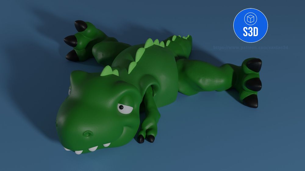 图片[3]-呆萌霸王龙-3D合纵社-3D打印模型STL格式3mf格式免费下载！