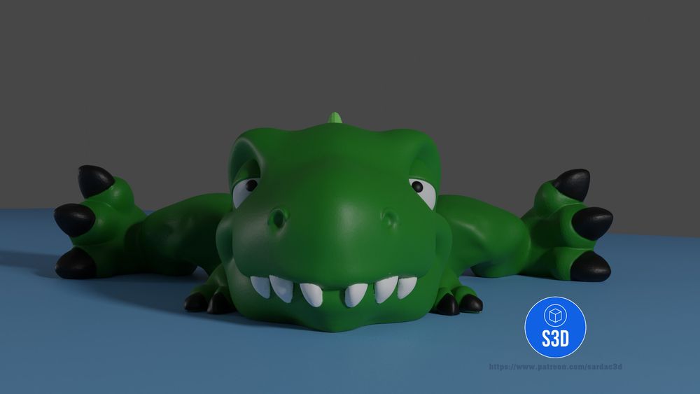 图片[2]-呆萌霸王龙-3D合纵社-3D打印模型STL格式3mf格式免费下载！