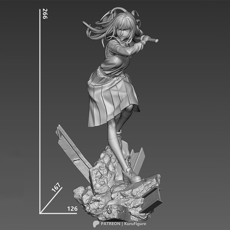 图片[3]-【电锯人】阿萨-3D合纵社-3D打印模型STL格式3mf格式免费下载！