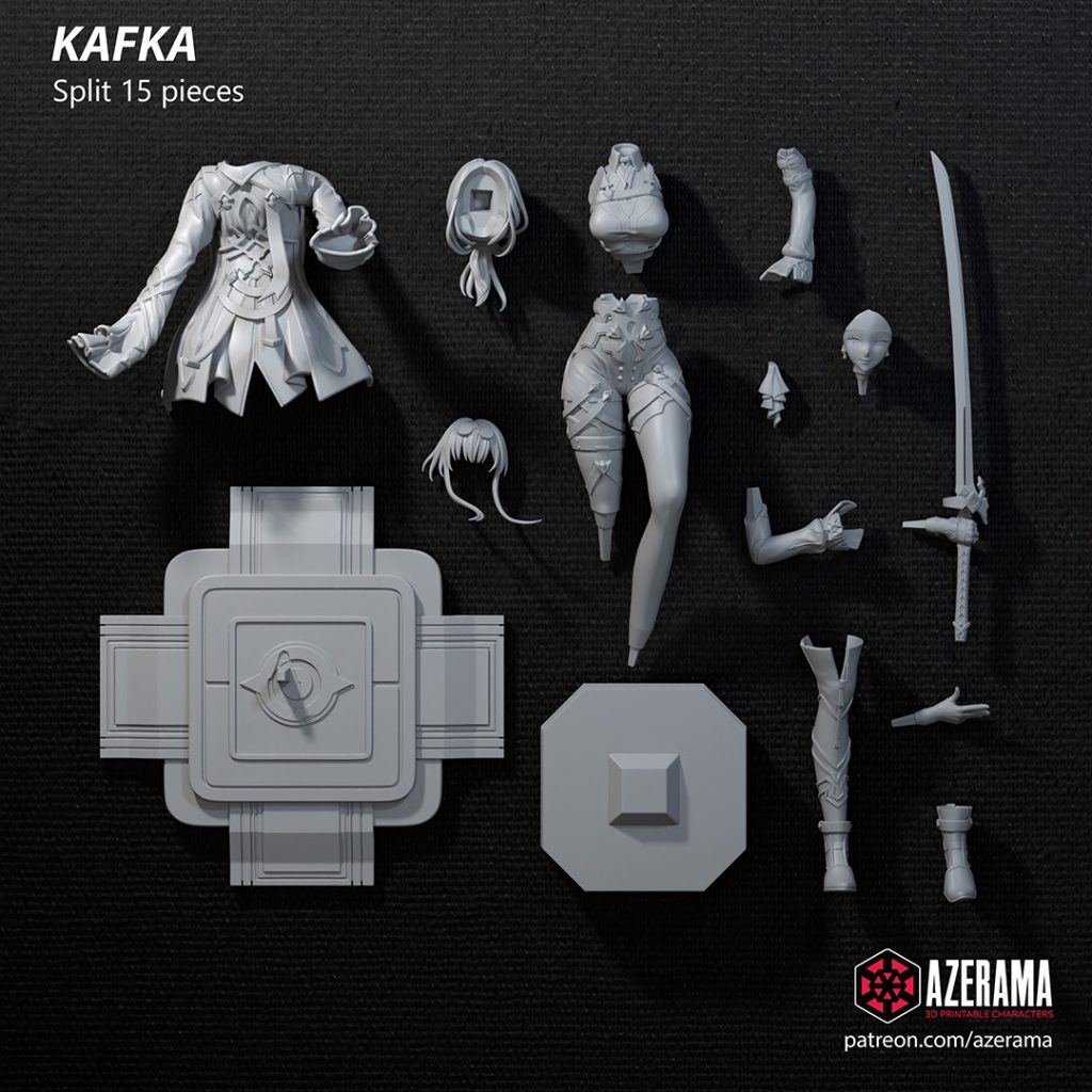 图片[3]-【崩坏：星穹铁道】卡芙卡-3D合纵社-3D打印模型STL格式3mf格式免费下载！