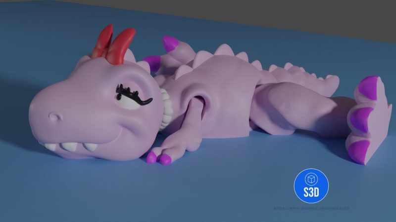 呆萌霸王龙-3D合纵社-3D打印模型STL格式3mf格式免费下载！