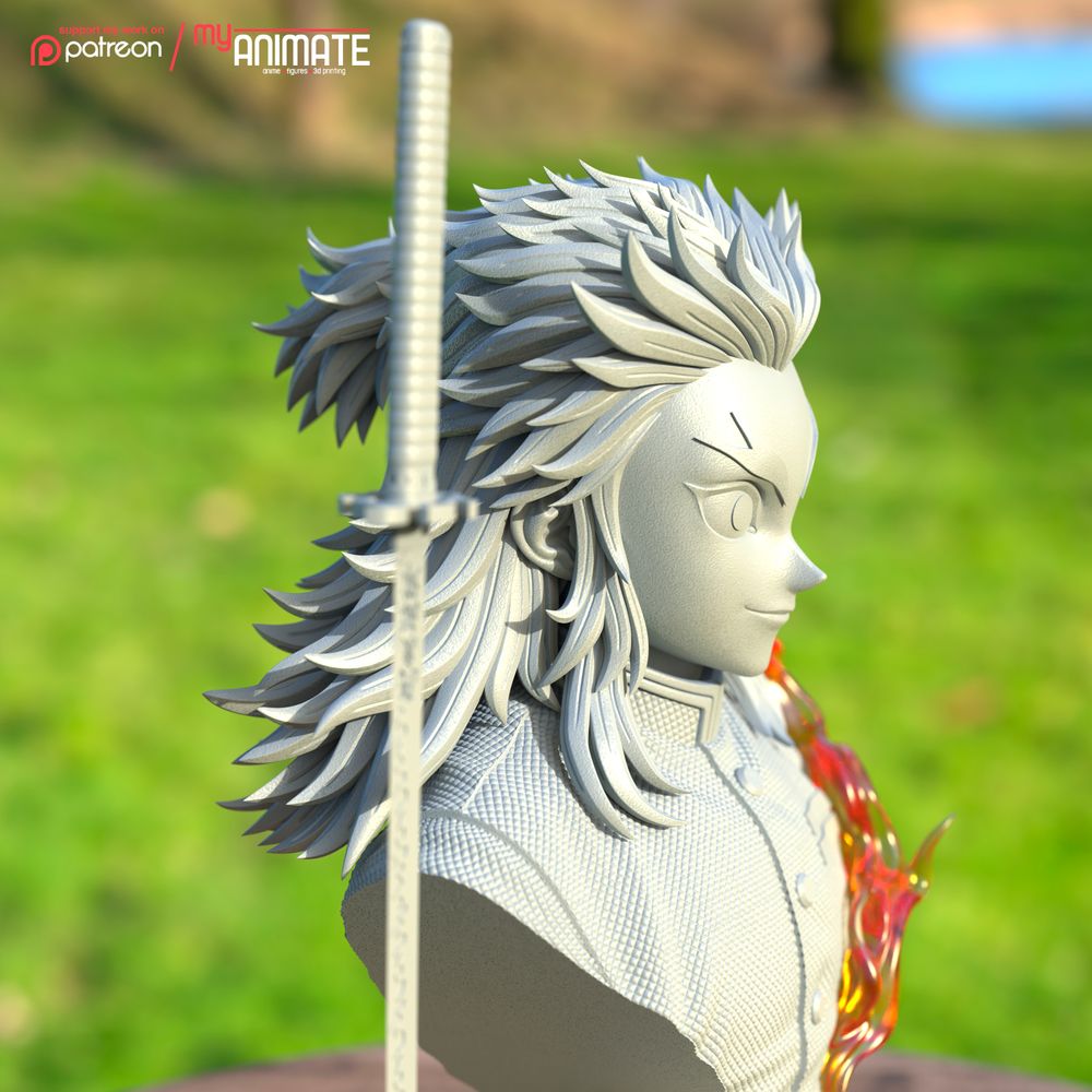 图片[3]-煉獄杏寿郎半身像-3D合纵社-3D打印模型STL格式3mf格式免费下载！