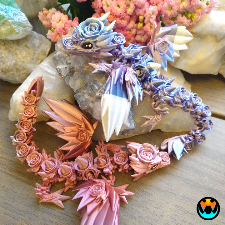 玫瑰龙-3D合纵社-3D打印模型STL格式3mf格式免费下载！