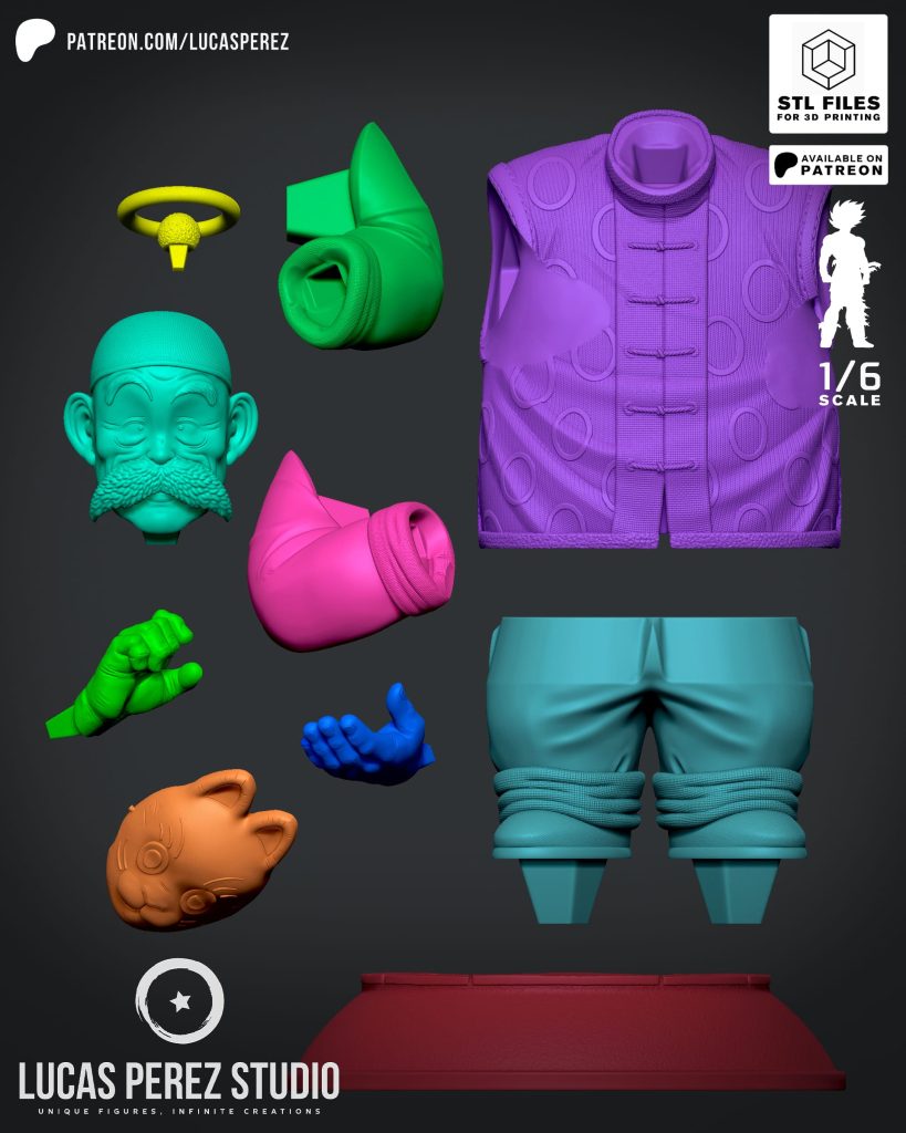 图片[2]-【七龙珠】爷爷-3D合纵社-3D打印模型STL格式3mf格式免费下载！