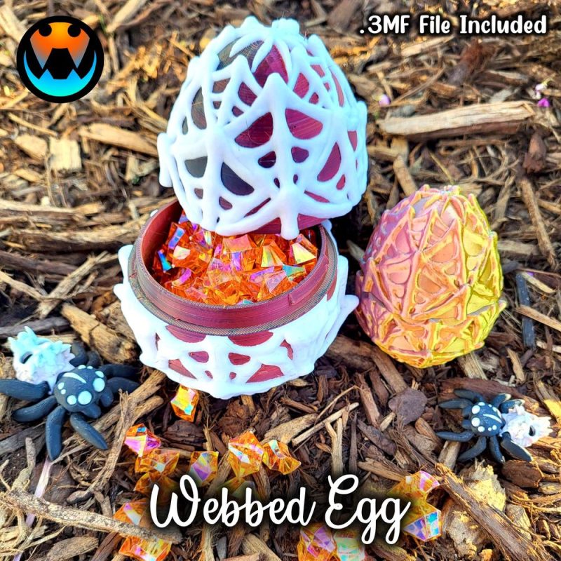 蛛网龙蛋-3D合纵社-3D打印模型STL格式3mf格式免费下载!