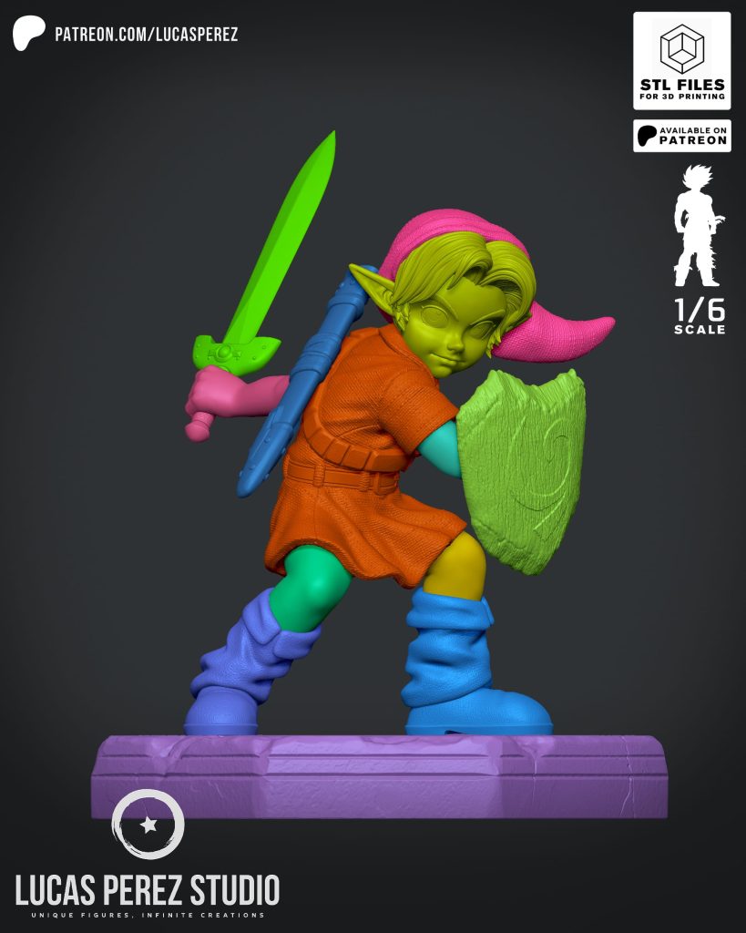 图片[3]-【塞尔达传说】林克-3D合纵社-3D打印模型STL格式3mf格式免费下载！