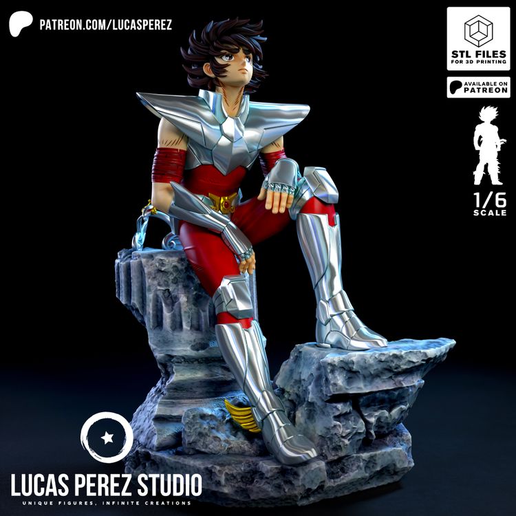 【圣斗士星矢】星矢-3D合纵社-3D打印模型STL格式3mf格式免费下载！