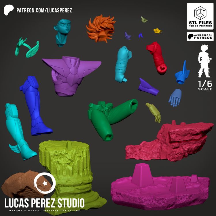 图片[2]-【圣斗士星矢】星矢-3D合纵社-3D打印模型STL格式3mf格式免费下载！