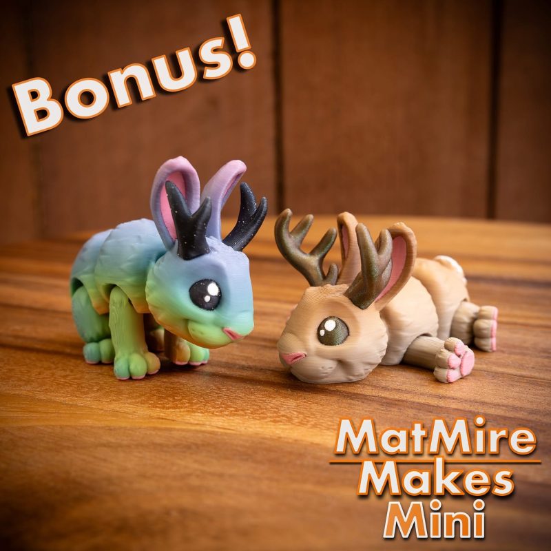 麋鹿小兔子-3D合纵社-3D打印模型STL格式3mf格式免费下载！