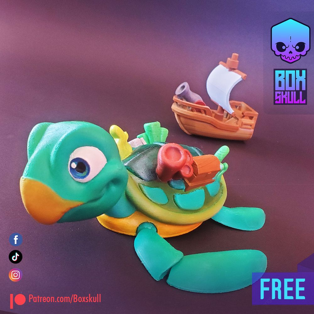 图片[3]-背船海龟-3D合纵社-3D打印模型STL格式3mf格式免费下载！