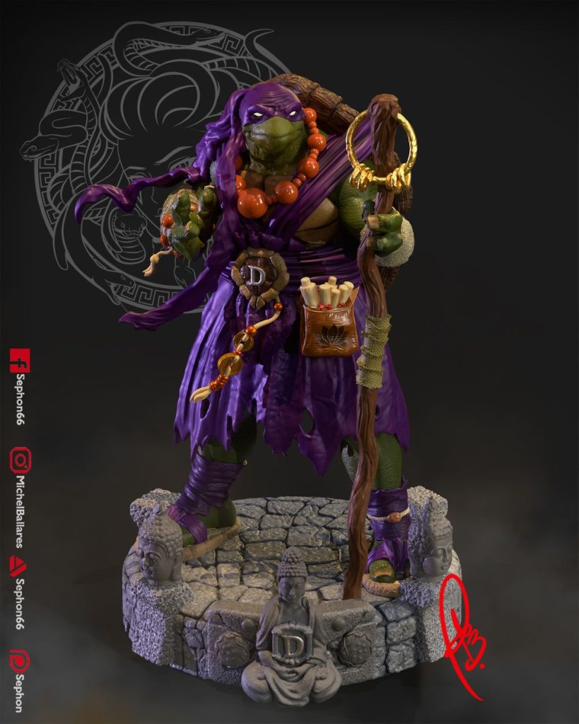 【忍者神龟】多纳泰罗-3D合纵社-3D打印模型STL格式3mf格式免费下载！