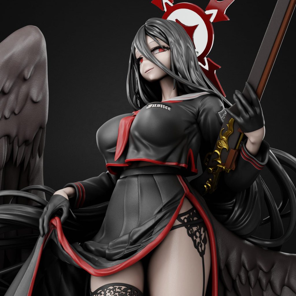 【蔚蓝档案】羽川莲见-3D合纵社-3D打印模型STL格式3mf格式免费下载！