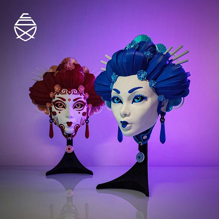 图片[2]-艺伎面具-3D合纵社-3D打印模型STL格式3mf格式免费下载！