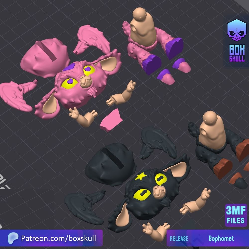 图片[2]-巴特风山羊-3D合纵社-3D打印模型STL格式3mf格式免费下载！