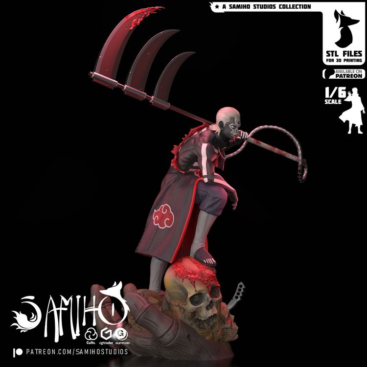 图片[4]-【火影忍者】飞段-3D合纵社-3D打印模型STL格式3mf格式免费下载！