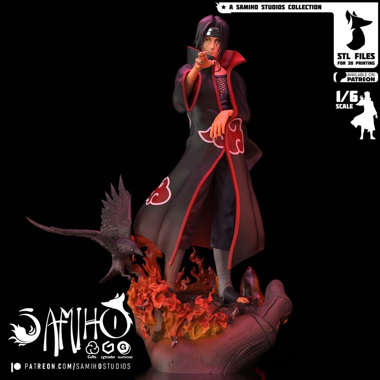 【火影忍者】宇智波鼬-3D合纵社-3D打印模型STL格式3mf格式免费下载！