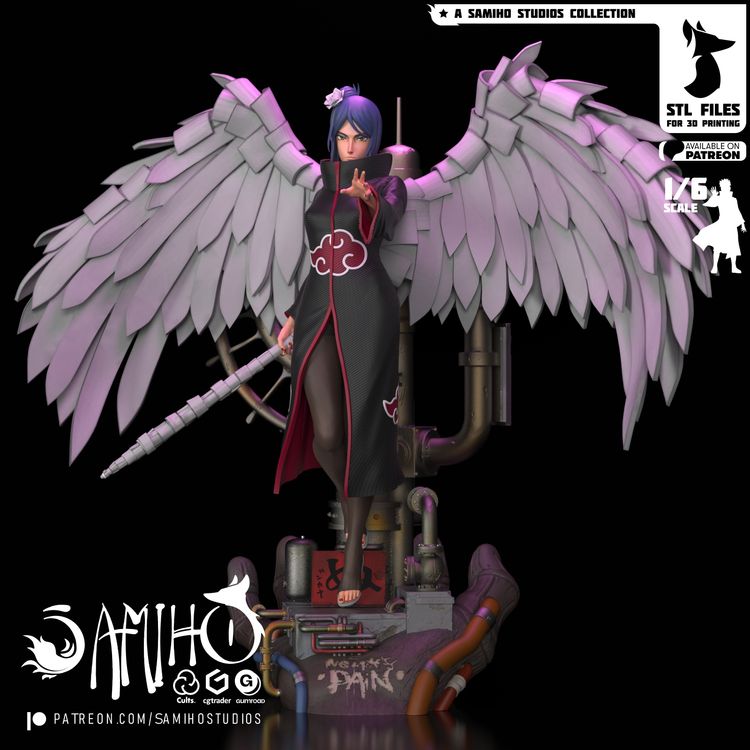 【火影忍者】小南-3D合纵社-3D打印模型STL格式3mf格式免费下载！