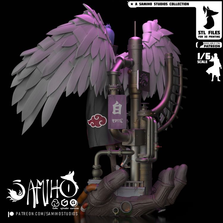 图片[4]-【火影忍者】小南-3D合纵社-3D打印模型STL格式3mf格式免费下载！