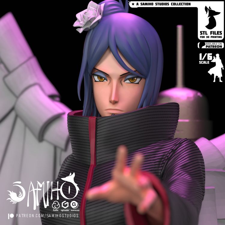 图片[3]-【火影忍者】小南-3D合纵社-3D打印模型STL格式3mf格式免费下载！