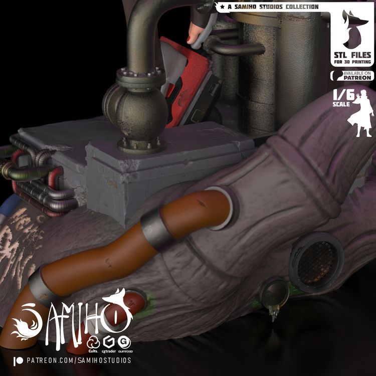 图片[2]-【火影忍者】小南-3D合纵社-3D打印模型STL格式3mf格式免费下载！